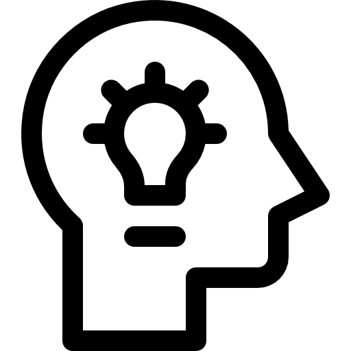 Inspiration designer bulb understand icon