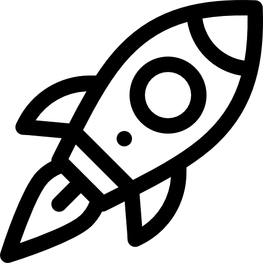 Launch rocket launch seo and web rocket ship icon