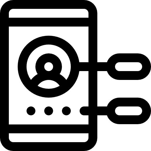 App development cellphone profile avatar icon App development cellphone profile avatar icon