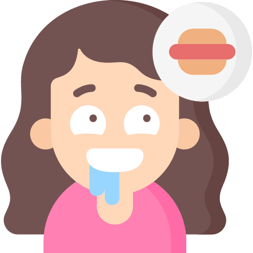 Hungry smileys hunger woman icon