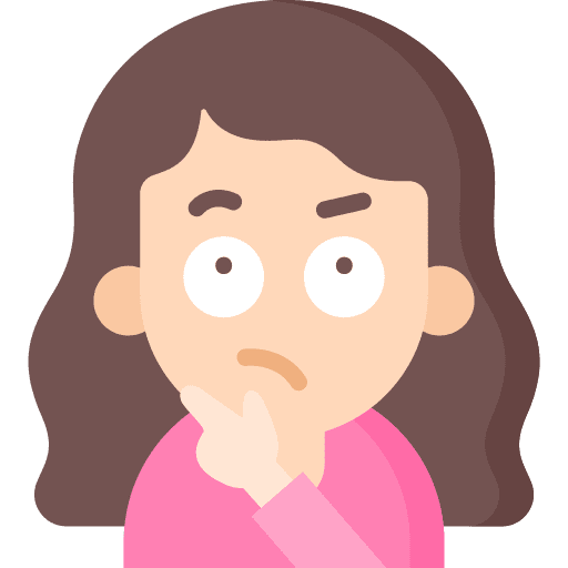 Thinking woman long hair thinking icon