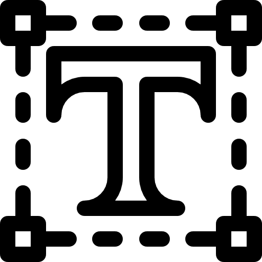 Typography capital text web icon Typography capital text web icon