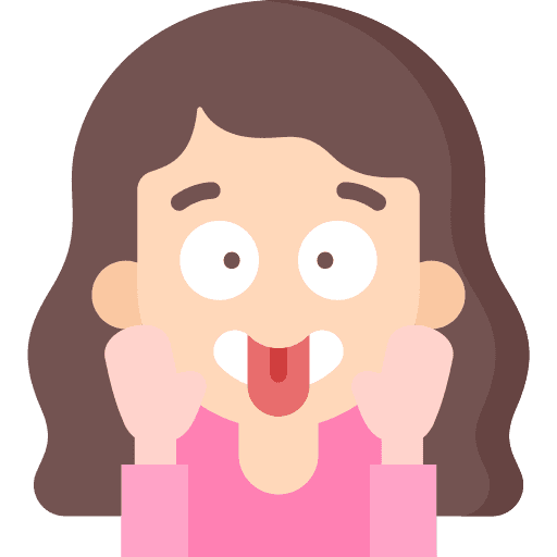 Funny smileys long hair silly icon