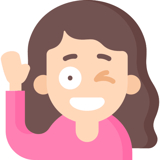 Hello hand curly hair long hair icon