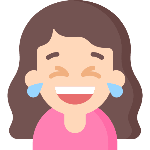 Laugh curly hair long hair smileys icon