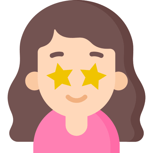 Proud emoji curly hair woman icon