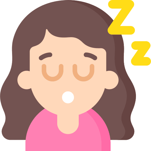 Sleeping sleeping curly hair woman icon