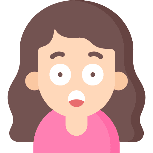 Surprised woman emoji long hair icon