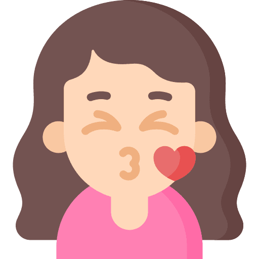 Kiss kiss smileys emoji icon