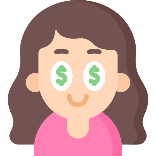 Money money smileys woman icon