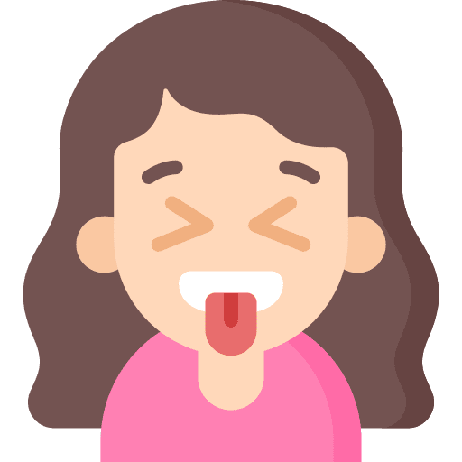 Naughty emoji smileys long hair icon