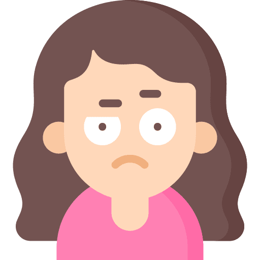 Suspicious curly hair emoji woman icon