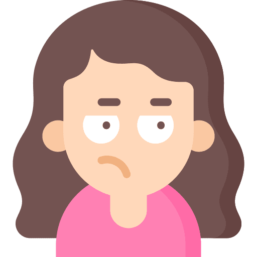Suspicious emoji woman curly hair icon