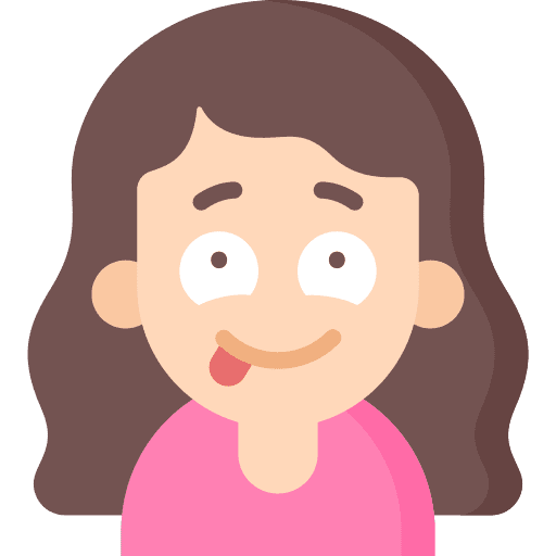 Tongue out long hair tongue out woman icon