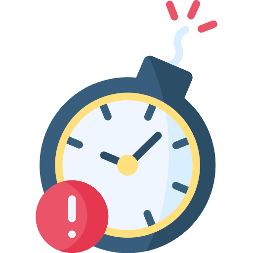 Deadline time and date stopwatch chrono icon