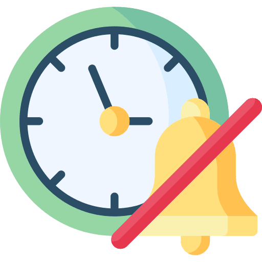 Mute timer silent alarm clock icon Mute timer silent alarm clock icon