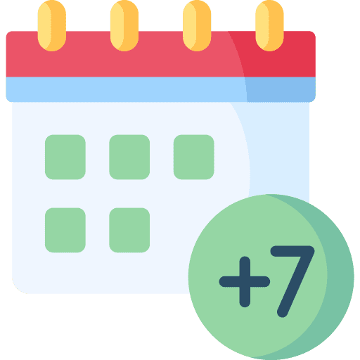 Next week seven organization administration icon