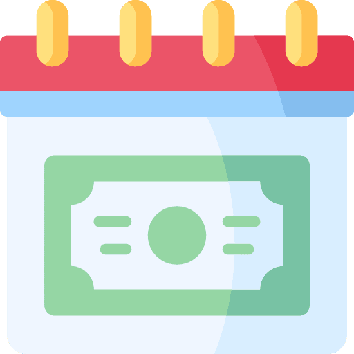 Payday date paycheck installment plan icon Payday date paycheck installment plan icon