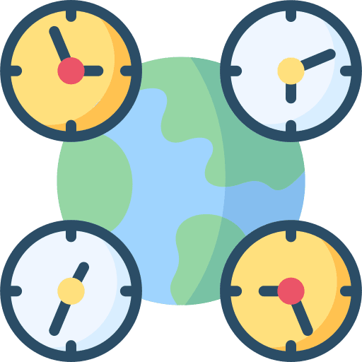 Time zone time and date earth grid time zone icon Time zone time and date earth grid time zone icon