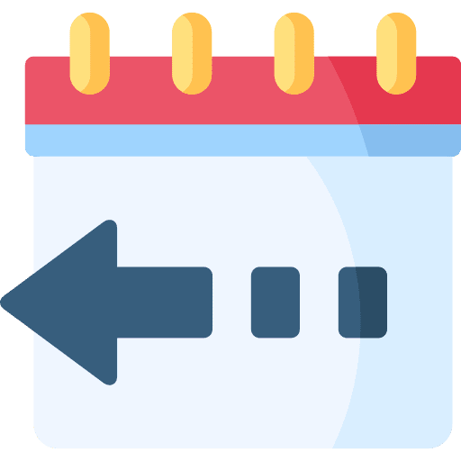 Yesterday booking deadline arrow icon