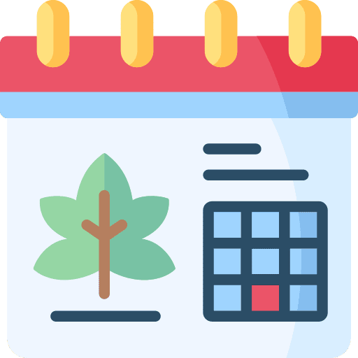 Autumn organization time and date season icon Autumn organization time and date season icon