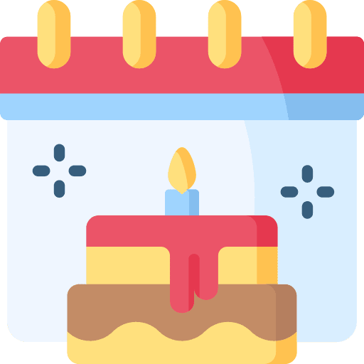 Birthday birthday cake calendar icon Birthday birthday cake calendar icon
