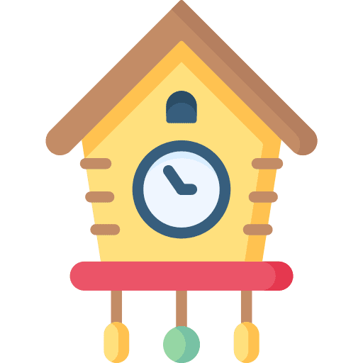 Cuckoo clock time and date ornament hour icon Cuckoo clock time and date ornament hour icon