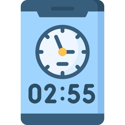 Smartphone alarm mobile countdown icon Smartphone alarm mobile countdown icon
