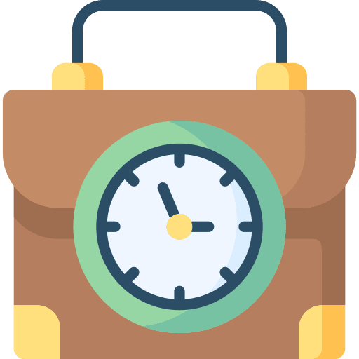 Work time work time working time suitcase icon Work time work time working time suitcase icon
