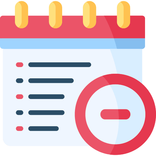 Remove date schedule time and date icon Remove date schedule time and date icon