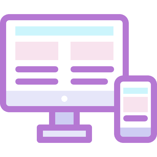 Responsive design layout smartphone seo and web icon
