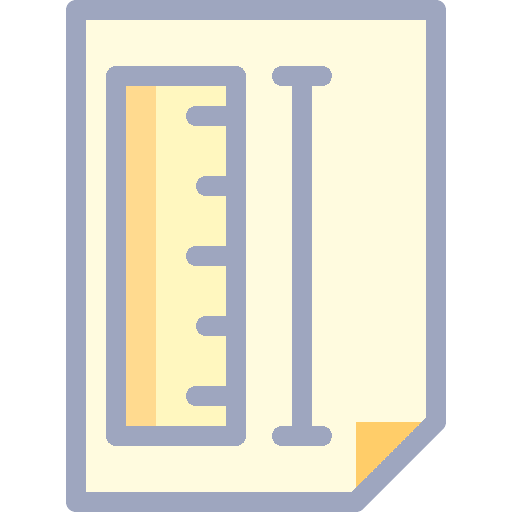 Measure art document design icon Measure art document design icon
