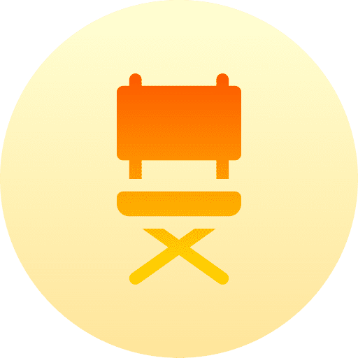Director chair production filmmaking seat icon