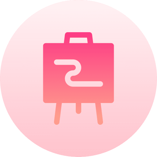 Easel canvas painter artist icon Easel canvas painter artist icon
