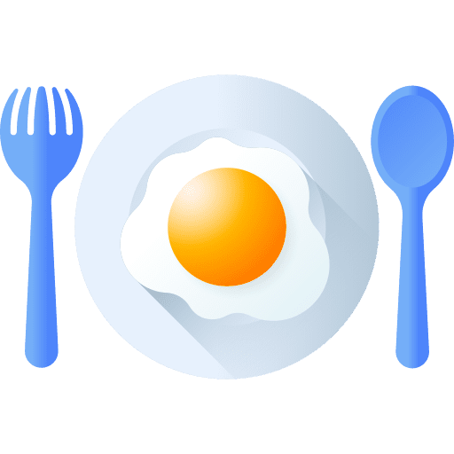 Food egg spoon meal icon