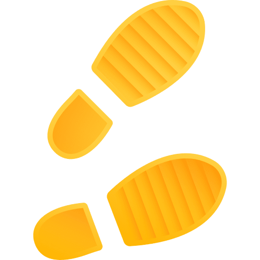 Footstep travel step feet icon