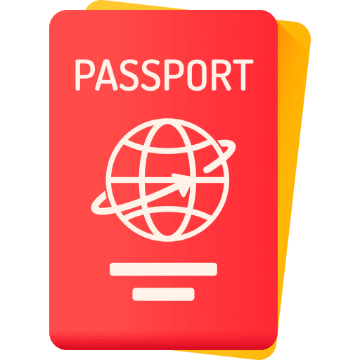 Passport travel holidays document icon