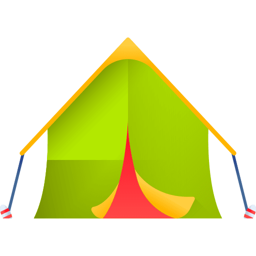 Tent camping adventure holidays icon