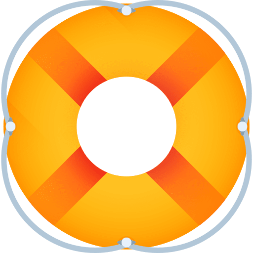 Lifebuoy floating help security icon Lifebuoy floating help security icon