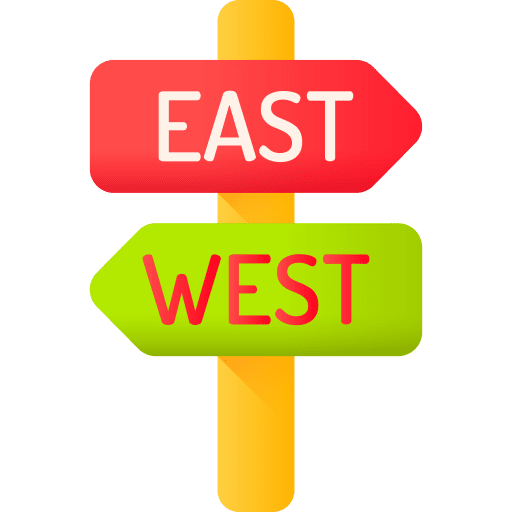 Sign east signaling sign icon Sign east signaling sign icon