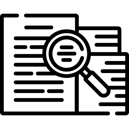 Audit traceability audition magnifying glass icon Audit traceability audition magnifying glass icon