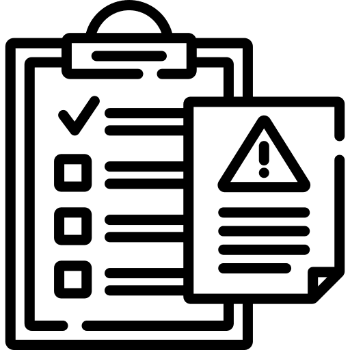 Compliant clipboard files and folders regulation icon