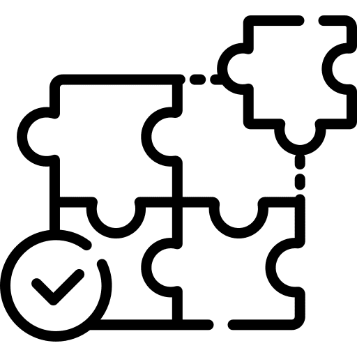 Compliant jigsaw consolidation puzzle icon Compliant jigsaw consolidation puzzle icon