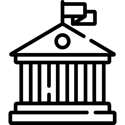 Governance architecture and city embassy ministry icon