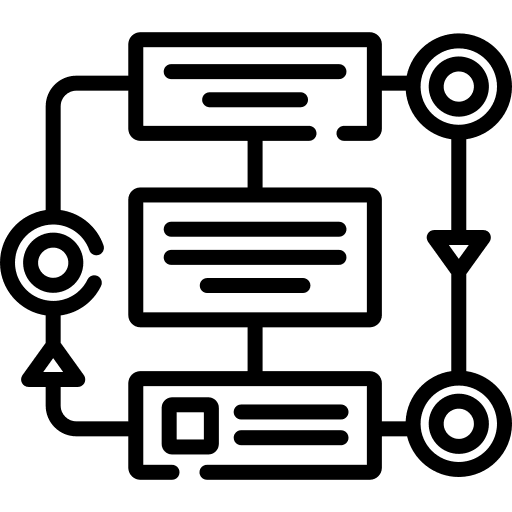 Procedure planning steps regulation icon Procedure planning steps regulation icon