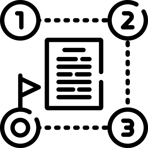 Steps regulation planning steps icon