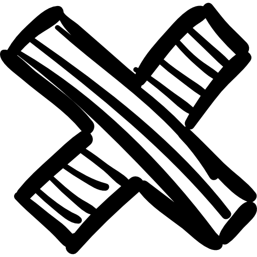 Cross sketch decline sketch sketched icon