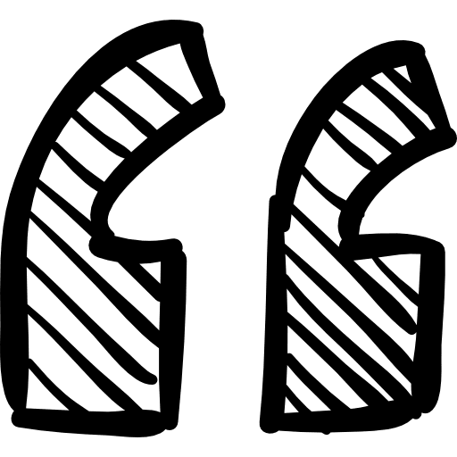 Left quote sketch interface left left quote icon