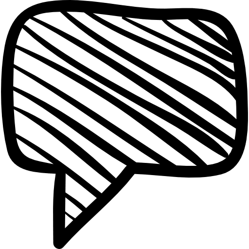 Speech bubble sketch sketch rounded message icon