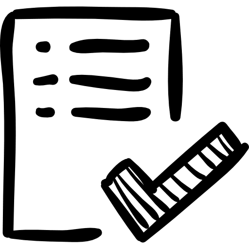 List verification checked verification sketch icon